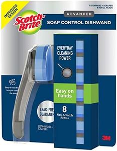 Scotch Brite Advanced Soap Control Dishwand and Scraper, 8 Non-Scratch Refills