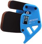 BICASTER Archery Finger Tab Genuine Leather RH Finger Guard (Blue, Large)