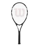Wilson Federer Adult Tennis Racket (Various Bundle Options) Black/White Series (Racket Only)