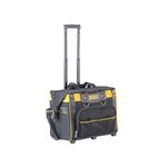 STANLEY FATMAX Open Mouth Rolling Rigid Tool Bag Trolley, Multi-Pockets Storage Organiser, FMST1-80148, Black