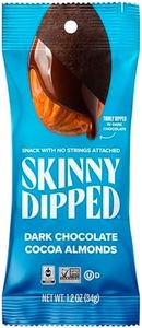SkinnyDipped Dark Chocolate Cocoa Almonds, Chocolate Covered Almonds, Low Sugar, Gluten Free, Healthy Snack, 1.2 Ounce Bags (Pack of 15)