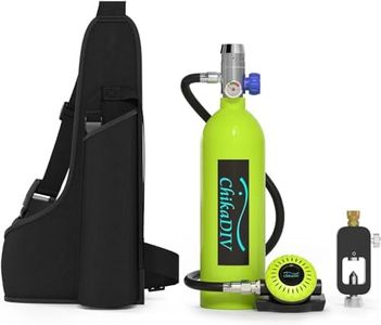 CHIKADIV Scuba Kit - Portable Dive Tank, Lung Air Tank, Air Buddy Diving Systems, 1L, Supports 15-20 Minutes Underwater