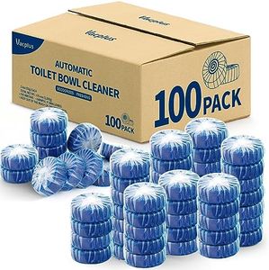 Vacplus Automatic Toilet Bowl Cleaner Tablets, Drop-In Tank Cleaner for Bathroom, Prevent Stains & Deodorize, Long-Lasting Cleaning Tabs, Easy-Use Freshener for Bowl & Tank, 100 Pack