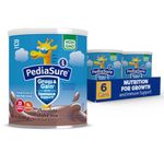 PediaSure Grow & Gain Chocolate Shake Mix, Nutrition Shake for Kids, 14.1 oz, 6 count