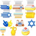 Taiyin 60 Pcs Hanukkah Ornaments Keychains Hanukkah Silicone Keychains Star Menorah Dreidel Key Chains Chanukah Holiday Decoration for Hanukkah Birthday Party Supplies Favors Tree Decor Hanukkah Gift