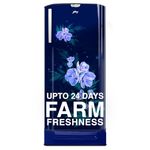 Godrej 180 L 4 Star Turbo Cooling Technology, 24 Days Farm Freshness Direct Cool Single Door Refrigerator With Base Drawer (2024 Model, RD EDGENEO 207D TDF MP BL, Maple Blue)