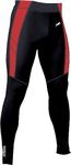 JUST RIDER Men's Running Full Length Tights Compression Lower Sport Leggings Gym Fitness Sportswear Training Yoga Pants for Men & Slim Women (XL, Black/Red)