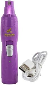 Hertzko Pet Nail Grooming Kit for Dogs and Cats - Electric Dog Nail Grinder with LED Upgrade - Pet Trimmers and Clippers - Cordless and Portable Trimmer and Clipper, 2 Grinder Bits, USB Wire