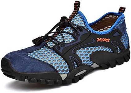 FLARUT Men's Sandals Barefoot Hiking Shoes Quick Dry Lightweight Outdoor Training Water Walking Shoes (Blue, EU48)
