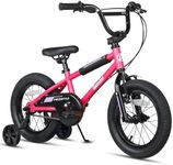 AVASTA 12 Inch Kids Bike for 1 2 3 4 Years Old Boys Girls Beiginner Toddlers Riders BMX Style Bicycle with Bell and Stabilisers, Pink