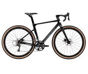 Carbon Gravel Road Bike, KABON T800 Carbon Fiber Frame 700C Road Bike with 18 Speeds Drivetrain, Integrated Carbon Handlebar, Disc Brakes Racing Bicycle for Men/Women (56cm, Black)