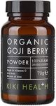 KIKI Health 100% Raw Organic Goji Berry Powder 70g | Premium, Certified Organic Superfood from Qinghai-Tibet Plateau | High in Vitamin C & Iron, Suitable for Vegans | Nourish Your Body Naturally