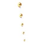 300Pcs Gold Smooth Round Spacer Bea