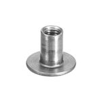 uxcell M6 T-Nuts, 24pcs Carbon Steel Tee Nuts, Round Base Weld Nuts 15mm Height Through Hole Flange Insert Female Thread Plate Nuts