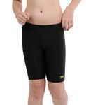 Speedo Boy's Endurance 10 High Chlorine Resistant UPF 40+ Sun Protection Essential Houston Jammer - Black & Lemon Drizzle