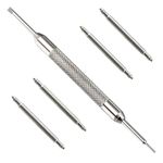 Premium Spring Bar Pins 20mm - 4 Pack with Tool Included - Standard 1.8mm Thick - for Watch Straps and Band Repair Replacement - High Grade Waterproof Stainless Steel Pins - Double Flange (20mm)