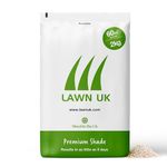 Premium Shade Grass Seed Lawn UK - 2KG Ultra Hardwearing - 60sqm Coverage - Ultimate Grass Seed for Shaded Lawns - Super Durable - Tough Lawn Seed Mixture - Fast Growing