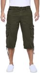 X RAY Men's Olive Green Cargo Short