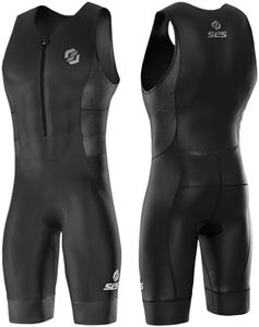 SLS3 Triathlon Suit - Durable FRT Tri Suit - Sleeveless Trisuit - Lightweight Mens Tri Suit, 2 Pockets (Midnight Black, Small)
