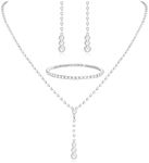 CASSIECA Silver Bridal Jewelry Set 