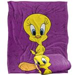 LOGOVISION Looney Tunes Blanket, 50''x60'', Tweety Bird Character Silky Touch Super Soft Throw