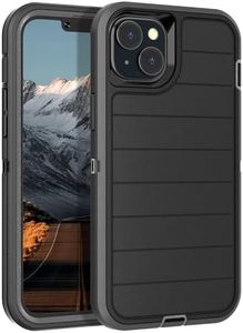 Paprose for iPhone 15 Plus Case,Heavy Duty 3-Layer[Shockproof][Dropproof][Dust-Proof] Durable Military Grade Full Body Rugged Protection Cover Case for Apple iPhone 15 Plus 5G 6.7 inch,Black