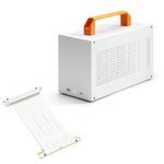 Mini-ITX PC Gaming Case/White Desktop case / 6.9L Volume Ultra-high Portability and can be Put into a Backpack/Gen 3 PCI-E Riser Cable & Acrylic Ventilation Side Panel Included