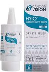 CandorVision HYLO® mini Preservative-Free Lubricating Eye Drops (150 Drops, 5ml), Immediate Long-lasting Dry Eye Relief, High Quality Sodium Hyaluronate, 6-Month Sterility, Contact Lens Compatible