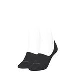 Calvin Klein Women's Mid Cut Footie, Black, 39/42 (Pack of 2)