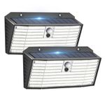 APILAB Solar Outdoor Lights, 416 LED 3000LM Motion Sensor Outdoor Lights, 3 Mode Solar Security Lights with 270°Wide Angle, IP65 Waterproof Solar Powered Wall Lights for Outside Yard Garage Deck Fence