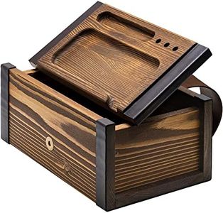 Large Wooden Box with Decorative Wood Tray - Handcrafted in Europe - Great Storage Organizer to Keep Your Accessories and Essentials