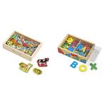 Melissa & Doug Wooden Animal Magnets | Alphabet Magnets | Developmental Toys | 2+