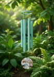 Paradigm Pictures Big Madhubani Wind Chimes for Home Balcony Positive Energy- Positive Energy Items (6 Pipe Wind Chime) (Floral)