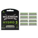 WILKINSON SWORD - Hydro 3 Razor Blades For Men, Carbon Coated Blades, Hydrating Gel & Skin Guards, Pack of 8 Razor Blade Refills