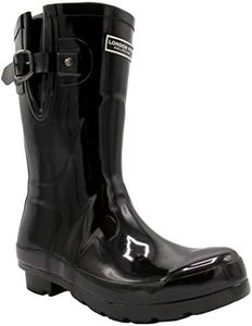 LONDON FOG Womens Tally Rain Boot Black 11 M US