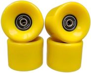 CREAJOY Skateboard Wheels 60mm 95a with Pro Bearings, Set of 4 (Yellow)