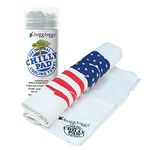 FROGG TOGGS Chilly Pad Cooling Towel, Size 33" x 13", White w|US Flag (CPP100-003US)