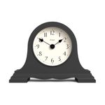 Jones Clocks® Speakeasy mantel clock | Classic Napoleon’s hat design | Dark Grey | Contemporary classic style for desk, table, shelf or bedside