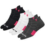 BLITZSOX Hi-Tech Performance Women Socks Athletic Low Cut Sports Ankle Socks (Badminton, Running, Gym & Indoor Training), Pack of 3 (Free Size, Multi-coloured)