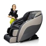 ROBOTICVIBE Massage Chair - RV2020: Led Touch, 20 Auto Wellness Programs, Rotary Switch, Full Body Airbag and Zero Gravity. Ultimate Comfort Massage Chair for Full Body at Home(White & Gray)