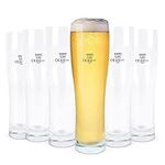 Bravich Half Pint Glasses - Set of 6. 300ml Small Drinking Glasses. Pilsner Beer Glasses for German Beer, Lager, Water & Soft Drinks. Tall Highball Glasses Set - Dishwasher Safe, 0.25L Capacity.