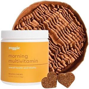 Reggie Everyday Wellness Set for Dogs | Includes Brown Stimulating Feeder Mat & Morning Multivitamins | Vet-Approved, Safe for Daily Use, & Ideal for All Ages, Breeds, and Sizes