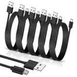 BRENDAZ (5 Pack) Micro USB Cable - Micro USB to USB Charger Cord, Data Transfer Android USB Cord, Compatible with Kindle Fire HD Tablet, X-Box One S X, Galaxy S6, S7 Edge J7, Note 5 4 (3-Feet)