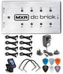 MXR M237 DC Brick Effects Pedal Power Supply 9Vx8 and 18Vx2 Outputs Tonebird Instrument Cable, ECB009 Adapter, Tuner, Picks, Patch Cables Bundle