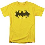 DC Comics Men's Batman Dynamic Duo Graphic T-Shirt, Yellow, XL