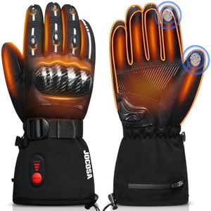 JOCOSA Rechargeable Motorcycle Heated Gloves, Touchscreen Electric Heated Gloves For Men Women, Battery Powered Waterproof Gloves For Outdoor
