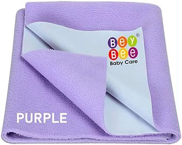 BeyBee Waterproof Quick Dry Sheet for Baby| Bed Pad Anti-Piling Fleece Extra Absorbent Washable Matress Protector| Baby Bed Protector Sheet for Toddler Children, Medium Size, 100x70cm, Violet