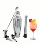 : GaoBangM Cocktail Shaker Set,6 Pcs Cocktail Making Kit,750ML Stainless Steel Cocktail Shaker with Cocktail Shakers Built-in Bartender Strainer, Measuring Jigger, Bar Spoon, Pourers and Muddler