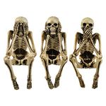 Nemesis Now NEM4341 Three Wise Skeleton Figurine 24cm Ivory, Skeletons