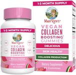 MaryRuth Organics Vegan Collagen for Women & Men, Collagen Boosting Gummies, Skin Care, Lysine, Vitamin C, Vitamin A, Amla, Supplement for Hair & Skin, Vegan, Non-GMO, Gluten Free, 90 Servings